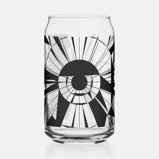 Geometrisch Mandala Patroon Blikvorm Glas (Links)