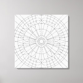 Geometrisch Mandala Patroon Canvas Afdruk