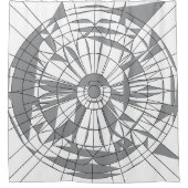 Geometrisch Mandala Patroon Douchegordijn (Voorkant)