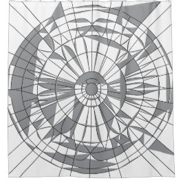 Geometrisch Mandala Patroon Douchegordijn