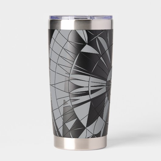 Geometrisch Mandala Patroon Geïsoleerde Drinkbeker (Voorkant)