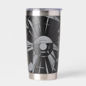 Geometrisch Mandala Patroon Geïsoleerde Drinkbeker (Links)