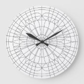 Geometrisch Mandala Patroon Grote Klok (Voorkant)