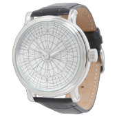 Geometrisch Mandala Patroon Horloge (Gekanteld)