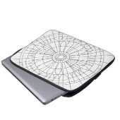 Geometrisch Mandala Patroon Laptop Sleeve (Voorkant onderkant)