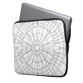 Geometrisch Mandala Patroon Laptop Sleeve (Voorkant Links)