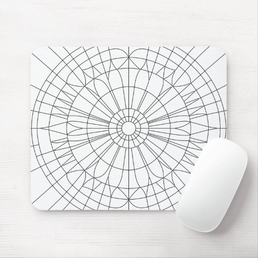 Geometrisch Mandala Patroon Muismat (Met muis)