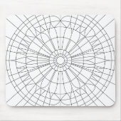 Geometrisch Mandala Patroon Muismat (Voorkant)