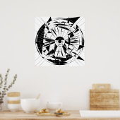 Geometrisch Mandala Patroon Poster (Keuken)