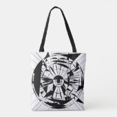 Geometrisch Mandala-patroon Tote Bag (Achterkant)