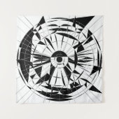 Geometrisch Mandala Patroon Wandkleed (Voorkant)