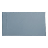 Geometrisch mannelijk patroon in blauw en beige kussensloop (Achterkant-Links)