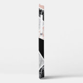 Geometrisch marmer met roze glitter: naadloos Case-Mate iPhone case (Achterkant / Links)