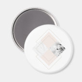 Geometrisch marmerontwerp magneet (Voorkant / Achterkant)