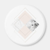 Geometrisch marmerontwerp magneet (Voorkant)