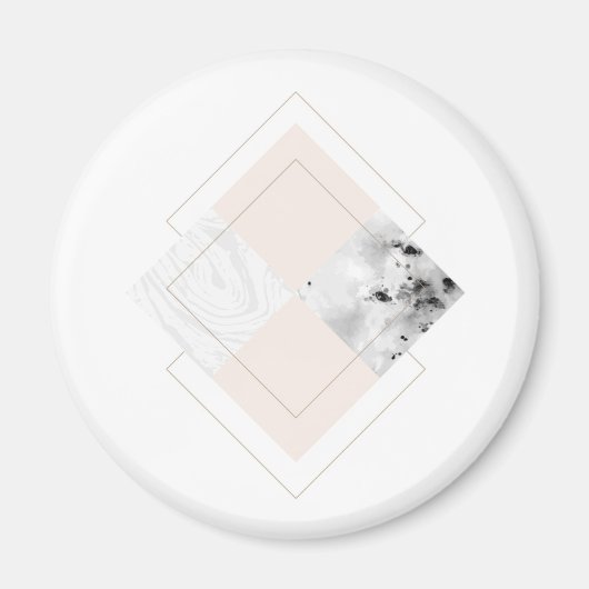 Geometrisch marmerontwerp magneet (Voorkant)