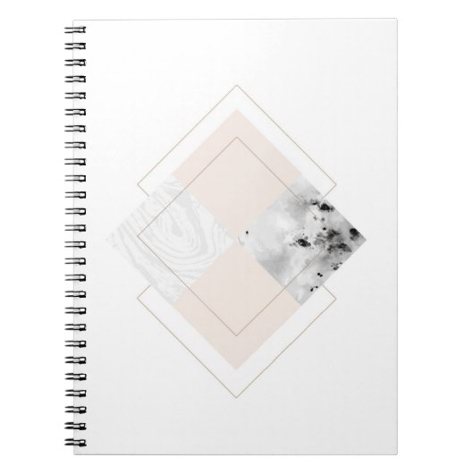 Geometrisch marmerontwerp notitieboek (Voorkant)
