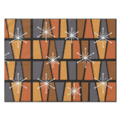 Geometrisch MCM Abstract verbrand Sinaasappel Tafelkleed (Voorkant (Horizontaal))