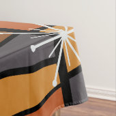 Geometrisch MCM Abstract verbrand Sinaasappel Tafelkleed (Voorbeeld)