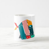 geometrisch mechanische Mok van vissen (Center)