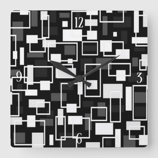 Geometrisch medium midden vierkante klok (Voorkant)