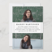 Geometrisch met Lijst Twee Fotoafstudeerfeest Kaart (Voorkant)