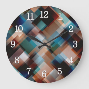 geometrisch met meerdere kleuren grote klok