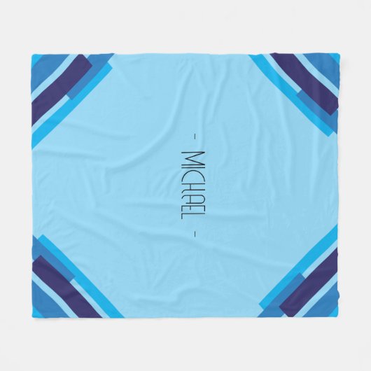 Geometrisch met monogram Fleece Blanket (Voorkant (Horizontaal))