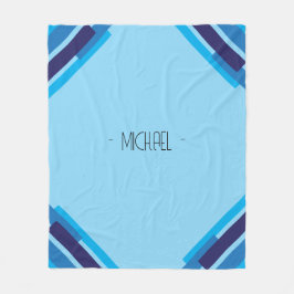 Geometrisch met monogram Fleece Blanket Deken