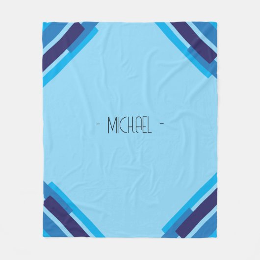 Geometrisch met monogram Fleece Blanket Deken (Voorkant)