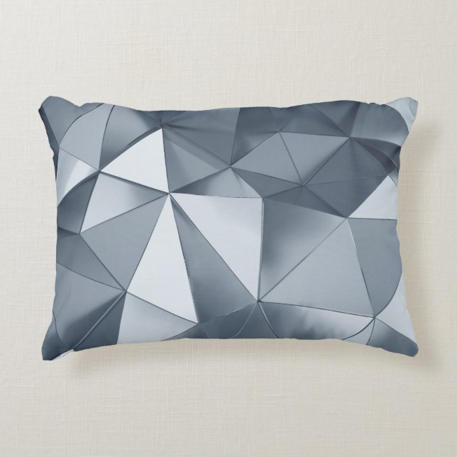 Geometrisch metaal: driedimensionaal patroon accent kussen (Voorkant)