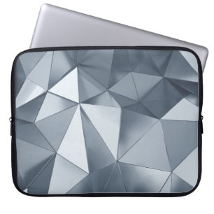 Geometrisch metaal: driedimensionaal patroon laptop sleeve