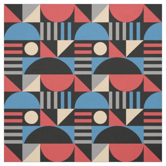 Geometrisch midden eeuw modern patroon stof (Swatch)