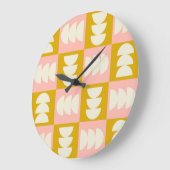 Geometrisch midden-eeuw modern retro patroon grote klok (Hoek)