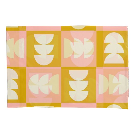 Geometrisch midden-eeuw modern retro patroon kussensloop (Voorkant)