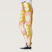 Geometrisch midden-eeuw modern retro patroon leggings (Links)