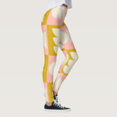 Geometrisch midden-eeuw modern retro patroon leggings (Rechts)
