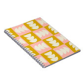 Geometrisch midden-eeuw modern retro patroon notitieboek (Rechterzijde)