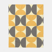 Geometrisch, midden-eeuw modern stijlpatroon. fleece deken (Voorkant)
