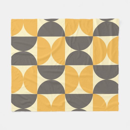 Geometrisch, midden-eeuw modern stijlpatroon. fleece deken (Voorkant (Horizontaal))