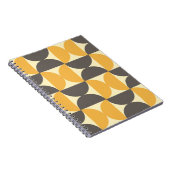 Geometrisch, midden-eeuw modern stijlpatroon. notitieboek (Rechterzijde)