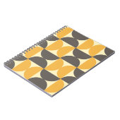 Geometrisch, midden-eeuw modern stijlpatroon. notitieboek (Linkerzijde)