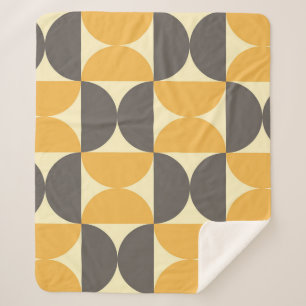 Geometrisch, midden-eeuw modern stijlpatroon. sherpa deken