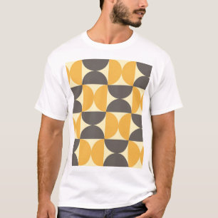 Geometrisch, midden-eeuw modern stijlpatroon. t-shirt