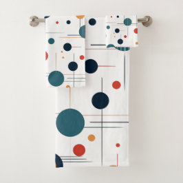 Geometrisch middenpatroon bad handdoek