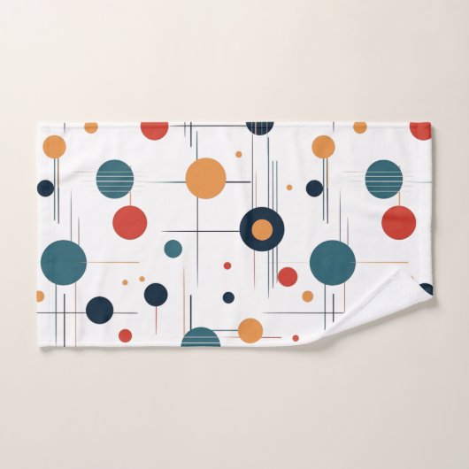 Geometrisch middenpatroon bad handdoek (Handdoek)