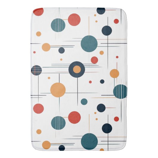 Geometrisch middenpatroon badmat (Voorkant Verticaal)