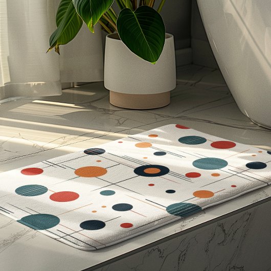 Geometrisch middenpatroon badmat