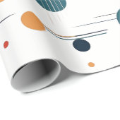 Geometrisch middenpatroon cadeaupapier (Rol Hoek)