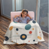 Geometrisch middenpatroon fleece deken